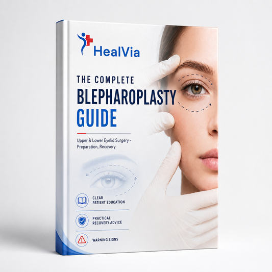 HealVia Complete Blepharoplasty Guide digital book cover